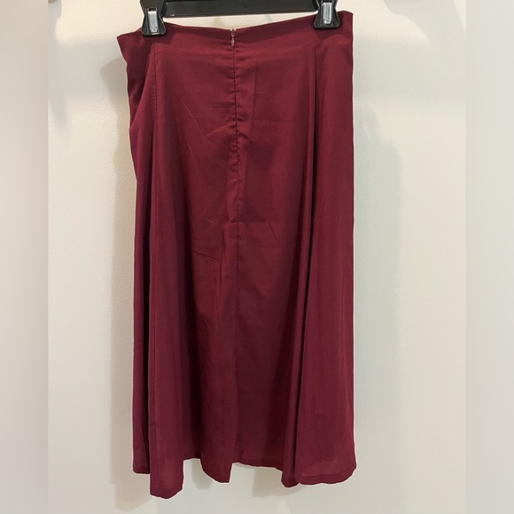 Vintage Women’s Dark Red Midi Skirt - Picture 2 of 2